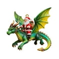 thumbnail image 2 of DAMAI Santa's Dragon Riders Ornament Collection, 2D Acrylic Dragons Hanging Ornaments, Santa Riding Dragon Christmas Tree Ornaments Decorative Hanging, Holiday Décor Collectible Display, 2 of 8