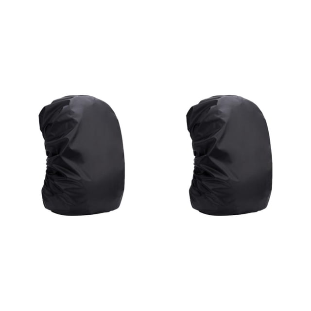 Kearding multifuncional cubierta para la lluvia Unisex esencial para viajes cubierta impermeable para cubierta para la lluvia negro Negro 2Conjunto
