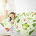 thumbnail image 4 of Manfei Kawaii Frog Queen Comforter Set for Kids, Cute Cartoon Animal Bedding Sets, Red Mushroom Reversible Bedding Comforter Set, Microfiber Bedroom Decor, 3 Pieces, 4 of 8