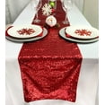 thumbnail image 2 of Your Chair Covers - 14 x 108 Inch Glitz Sequin Table Runner Red, 2 of 4