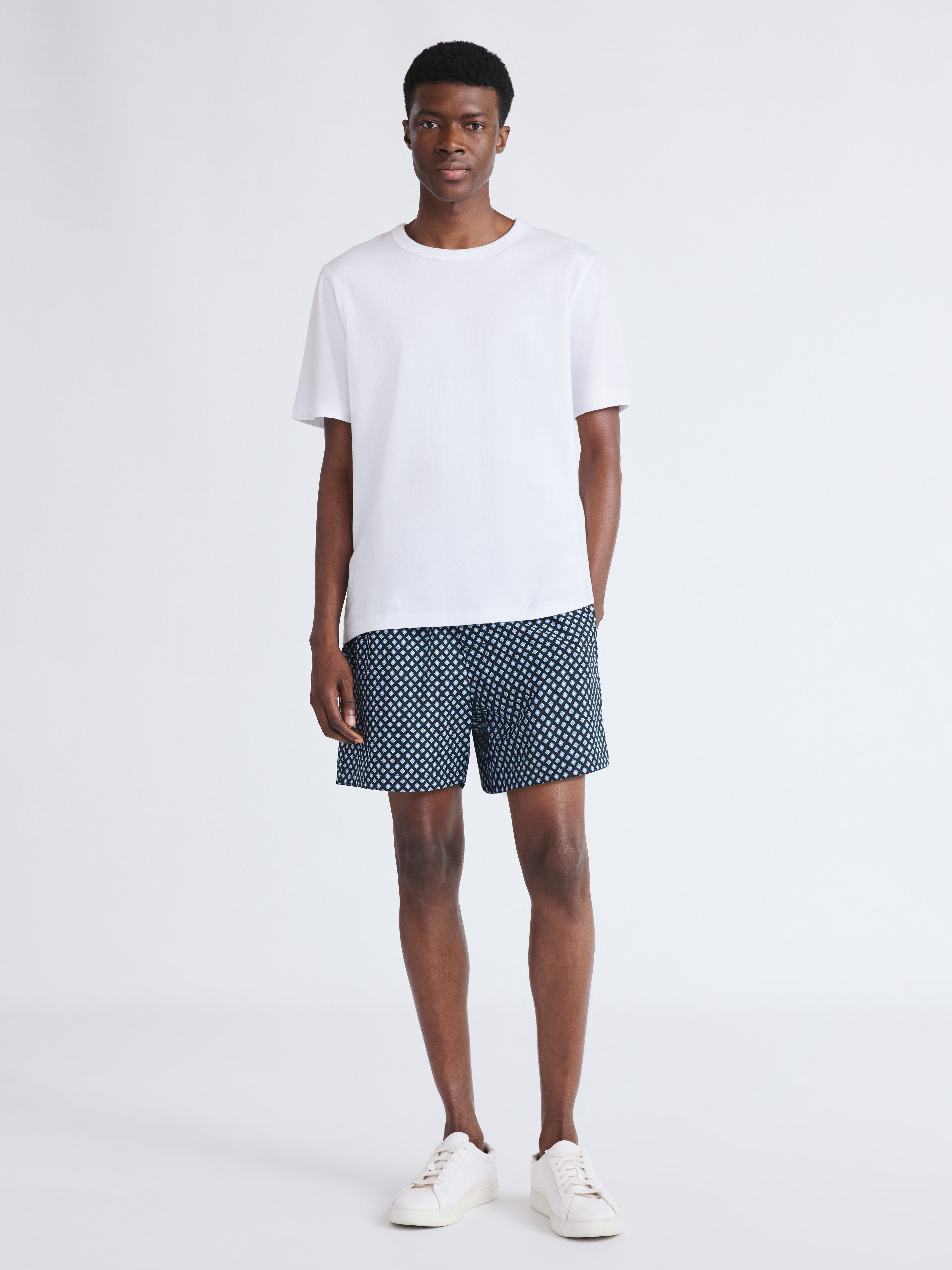 Free Assembly Men's Twill Swim Trunks, 5" Inseam, Sizes S-3XL