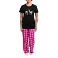 thumbnail image 4 of CafePress - I Llove Llamas Pajamas - Women's Short Sleeve Print T-Shirt and Pants Dark Cotton Pajama Set, 4 of 7