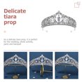 thumbnail image 2 of DINHEAROM Bride Elegant Crown Bridal Tiara Rhinestone Crown Silver Rhinestone 1Pack, 2 of 8