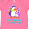 thumbnail image 4 of Inktastic My Nana Loves Me Cute Penguins Girls Baby Bodysuit, 4 of 5