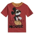 thumbnail image 2 of Disney Mickey Mouse Toddler Boys T-Shirt and Twill Shorts Outfit Set Red / Khaki 3T, 2 of 4