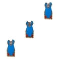 thumbnail image 4 of maskred Mode Femmes Plage Vacances Robe Boho Ethnique Élégante Robe en Vrac Bleu 3Set, 4 of 6