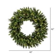 thumbnail image 3 of Vickerman 42" Bangor Mixed Pine Artificial Christmas Wreath, Warm White Dura-lit LED Mini Lights, 3 of 3