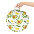 thumbnail image 2 of Fruits Round Floor Cushion with Handle, Sliced Avocado and Lemon with Leaves Harvest Season, Decorative Pillow for Living Room & Dorms, 18" Round, Multicolor, by Ambesonne, 2 of 4