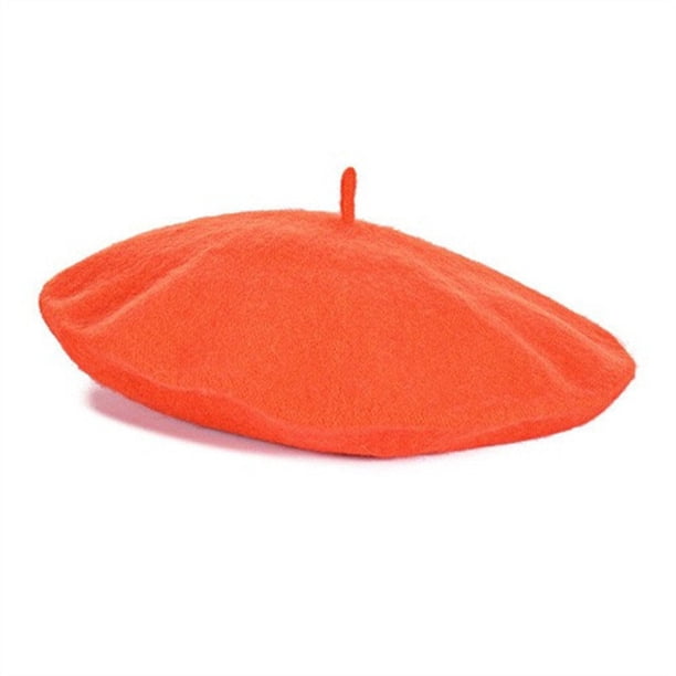 Boinas de pintor de color liso para mujer y para invierno, gorro cálido para mujer