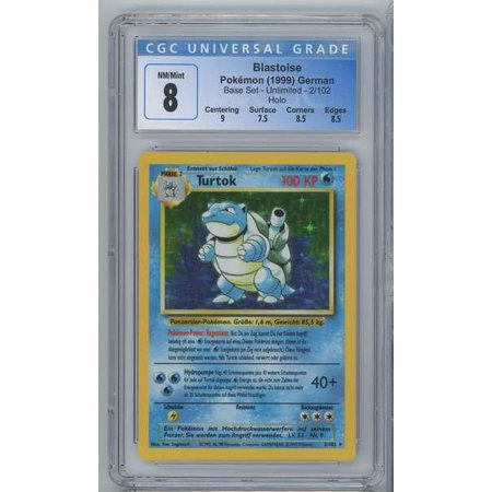 Pokemon Base Set Blastoise Graded Card (CGC 8)
