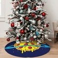 thumbnail image 5 of Sikiie PLANETA EN FORMA DE PIZZA 30-48 inches {designName} Print Christmas Tree Skirt Snowman Xmas Tree Skirt with Edge Christmas Decorations for Holiday Party-36", 5 of 7