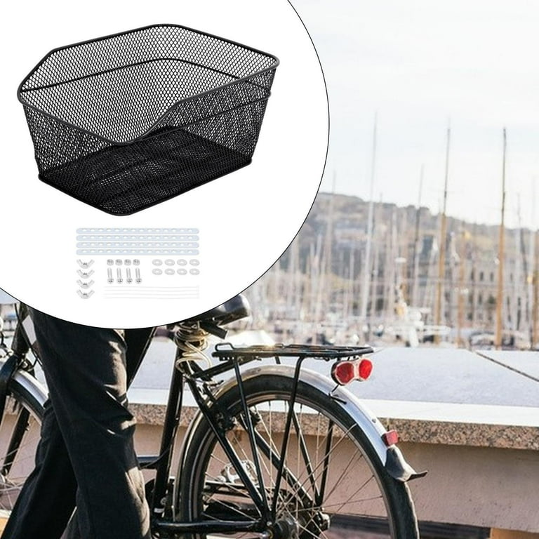 Moyitang Bike Rear Basket Basket Universal Metal Wire Bike Cargo