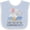 Blue and White, variant on Inktastic Will You Be My Godparents? Cute Elephants Moon and Stars Boys or Girls Baby Bib