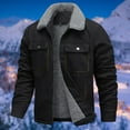 thumbnail image 3 of Men's Casual Multi-Pocket Suede Fleece-lined Jacket Zipper Lapel Top - Soft Interior for Autumn Winter Workwear, Outdoor Errands, and Festive Seasons,Black,L, 3 of 6