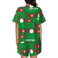 thumbnail image 3 of Bingfone Cute Santa Print Pajamas Sets for Women Soft Short-Sleeved Pjs with Lounge Shorts Two Piece Sleepwear, 3 of 8