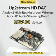Up2Stream HD DAC-High-Res Multiroom WiFi & Bluetooth Wireless Aptx HD Audio Streaming Board With Spotify Airply2
