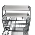 thumbnail image 6 of Noaman Large Pet Cage with Storage Rack & Drawers, 35.43"L x 23.60"W x 49.20"H, Iron Frame & MDF Double-Layer Design, Stainless Steel Food/Water Basins, Wheels for Mobility (Black+Smoke Gray), 6 of 37