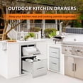 thumbnail image 2 of Yiwa Weather-Resistant 304 Stainless Steel BBQ Drawer with Paper Towel Rack for Garden Outdoor Kitchens, 2 of 6