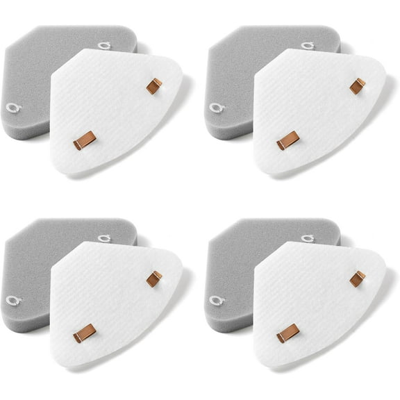 4 Pack IP3251 IP3252 IP3124 Auto Empty Dock Pre Motor Exhaust Foam Felt Filter Assemblies compatible with Shark Cordless PowerDetect Clean Empty Lightweight Stick Vacuum Auto Empty System, XAFFIP3251