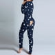 thumbnail image 3 of Pijama Sexy con solapa abotonada para mujer, mono de manga larga con estampado bonito, diseño de botones funcionales, 3 of 3