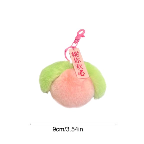 Rkxzt Plush Keychain,Persimmon Plush Keychain Pendant Ball Ornament Gift for Bag Keys 1 Piece 3.54in,Other Decoration|Polyester,Multicolor