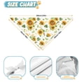 thumbnail image 6 of Dog Bandana 1 Pack,White Green Leaf Flower Sunflower Pattern Bandanas for Dogs,Cat Bandana,Small/ Large Dog Bandana 2 Size,Dog Bandanas, 6 of 6