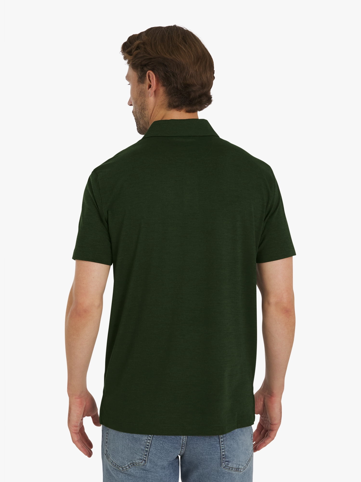 Chaps Men's and Big Men's Short Sleeve Performance Solid Polo Shirt, Sizes S-3XL