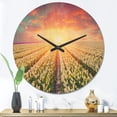 thumbnail image 2 of Designart 'Blooming White Tulips at Sunrise' Farmhouse Wood Wall Clock, 2 of 5