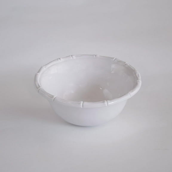 Beatriz Ball VIDA Bamboo Cereal Bowl Set of 4  7.5" White  Melamine