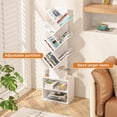 thumbnail image 6 of LEYAOYAO 9-Tier Zigzag Wooden Bookcase with Storage, Tall Tree Bookshelf for Office, White, 6 of 8