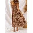 thumbnail image 3 of a.Jesdani Elegant Floral Maxi Dress - Ruffled Straps & High Waist Fit, 3 of 4
