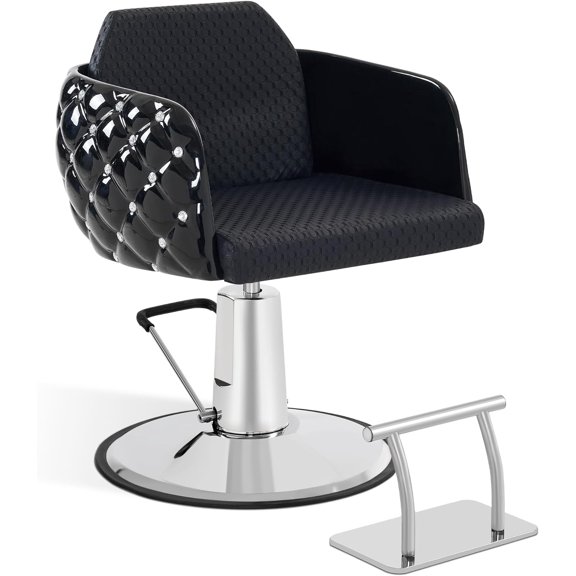 BarberPub Luxurious Salon Chair with 440lbs Hydraulic Pump for Hair Stylist, Fiberglass Material, Spa Beauty Equipment, Home&Beauty Salon, Barbershop, Salon&Spa Chair 8609
