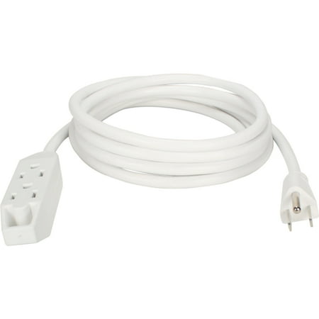 - QVS 15ft 3-Outlet 3-Prong Power Extension Cord