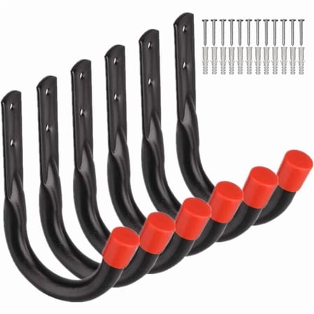 Heavy Duty Garage Storage Hooks, Universal Wall Mount, U-Shaped Wall Mount, Hanging Hooks for Bike, Chair, Ladder, Hose, Tools, Garden Shed