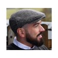 thumbnail image 2 of Hanna Hats of Donegal Vintage Irish Tweed 100 % Wool Men's Flat Driving Cap Handcrafted in Ireland, 2 of 4