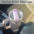 thumbnail image 6 of 40 OZ Tumbler Lid Replacement Fit for Stanley Cup, 2 Pack Clear Replacement Lids Fit for Stanley Travel Tumbler, Spill Proof Tumbler Covers for Stanley Cup Accessories, 6 of 13