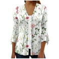 thumbnail image 2 of Fiudx Ofertas Del Día Casual Mujer Cuello Redondo Cuello Verano Sexy Estampado Degradado Regular Mujer Manga 3/4, 2 of 5