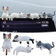 thumbnail image 1 of Mini Gats Desk Set de 5 – adornos monos para el salpicadero de coche de gatos, pequeñas estatuas de decoración de escritorio, accesorios duraderos de resina para animales para casa, oficina, regalos, 1 of 1