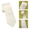 thumbnail image 2 of Adults Heat Transfer Necktie Solid White Sublimation Tie Birthday Wedding Neck Tie Photo Props for Graduation, 2 of 8