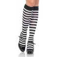 thumbnail image 2 of Stripe Knee High, Black/White, One Size, 2 of 2