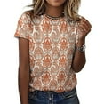 thumbnail image 3 of Paisley T Shirts Basic T-Shirt Short Sleeve Ladies Tee Shirt Summer Graphic Clothing, 3 of 5