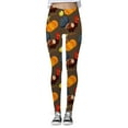 thumbnail image 4 of Bibifish Women's Leggings Thanksgiving Pattern High Waisted Stretch Leggings Slim Fit Casual Wear Festive Pattern Comfortable Pants, 4 of 5
