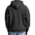 thumbnail image 3 of Qwertyu Men's Waffle Knit Full Zip Up Hooded Sweatshirt Casual Solid Color Long Sleeve Pullover Hoodie with Zipper Black L, 3 of 3