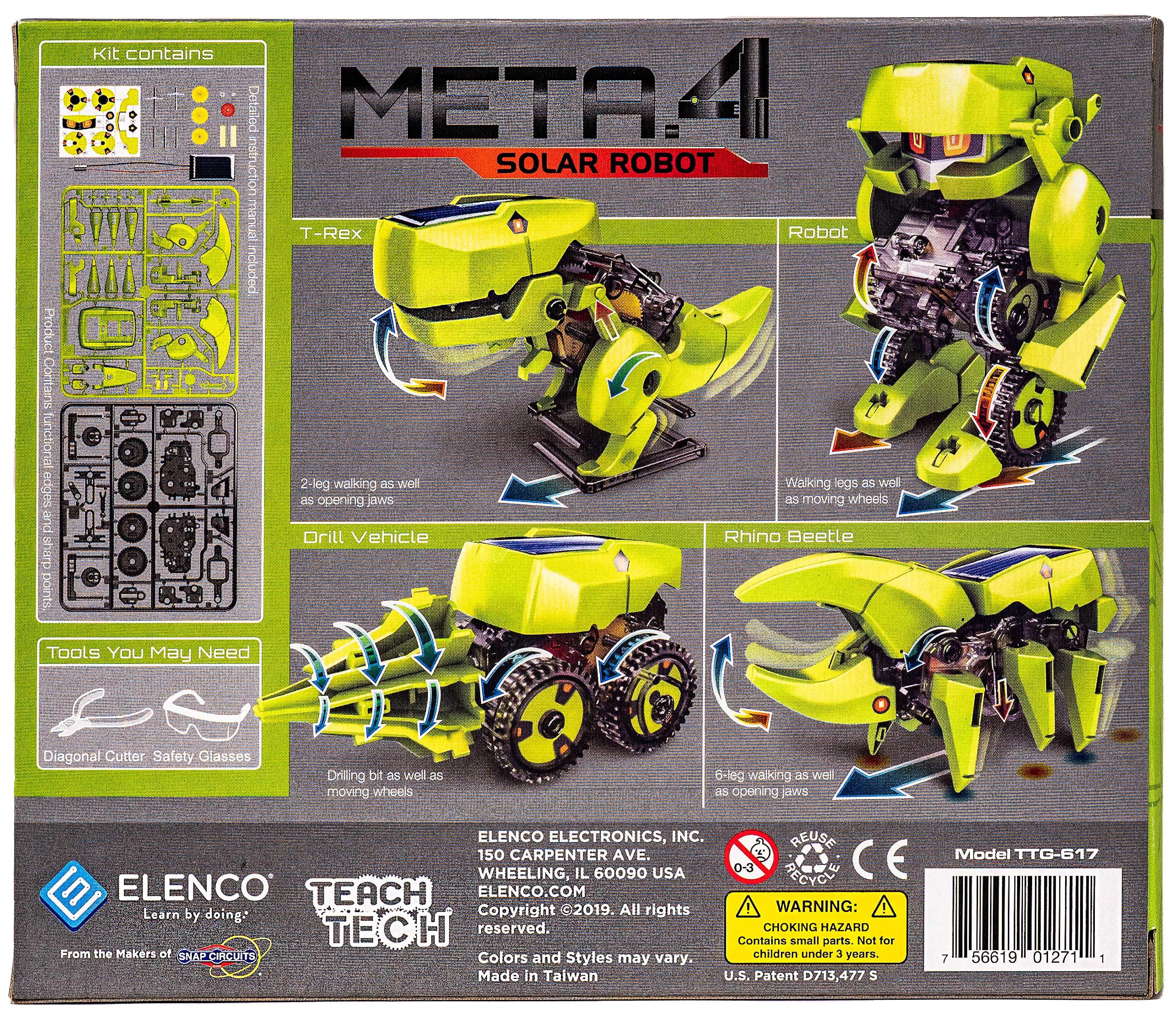 Teach Tech™ Meta.4 Solar Robot | 4-in-1 Robot Kit | STEM Educational Toy for Kids 8+ - image 8 of 9