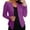 165-Purple, variant on Ounisa Women 3/4 Sleeve Blazer Open Front Cardigan Jacket Work Office Blazer Casual Long Sleeve V-neck Top