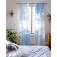 thumbnail image 3 of Blue Grey Abstract Art Sheer Curtains 84 Inch Length 2 Panels Set for Living Room/Bedroom, Modern Shabby Farmhouse Kitchen Curtains Grommet Semi-Sheer Curtains Drapes Window Treatments 52"x84"x2, 3 of 7