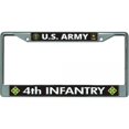 thumbnail image 1 of U.S. Army 4th Infantry #2 Chrome License Plate Frame, 1 of 1