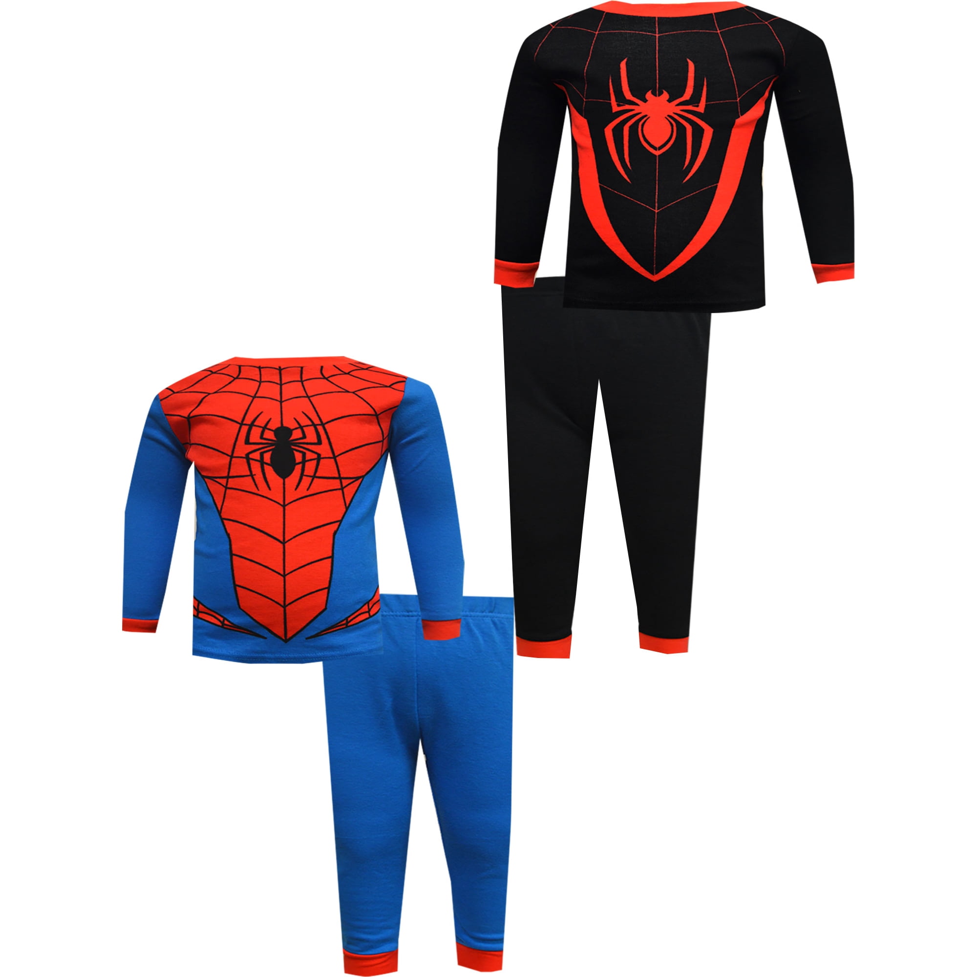 American Marketing Enterprises INC Boys Marvel Comics Spiderman Costume 4 Piece Cotton Kid s Pajamas 4 Walmart