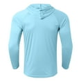 thumbnail image 5 of Fgnfyis Men's Lightweight Hoodie Summer Casual Pullover Sweatshirt with Raglan Sleeves Breathable Comfortable Streetwear for Daily Wear Mens Sweatshirt Light Blue M, 5 of 7