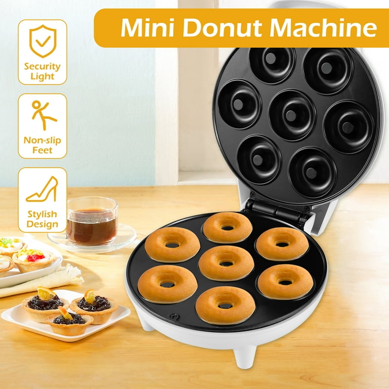 Donut Maker, 1000W Makes 7 Doughnuts Mini Donut Maker Machine